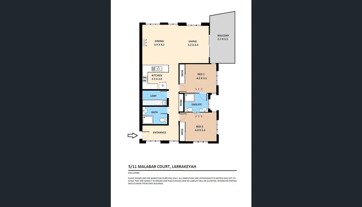5/11 Malabar Court, Larrakeyah, NT, 0820 - Floorplan 1