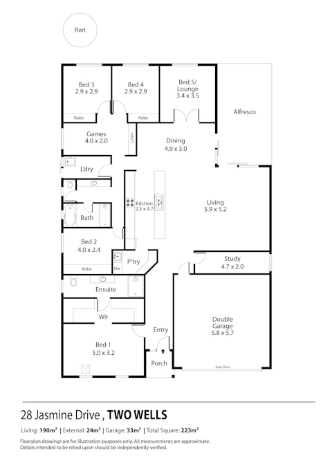 28 Jasmine Drive, Two Wells, SA, 5501 - Floorplan 1