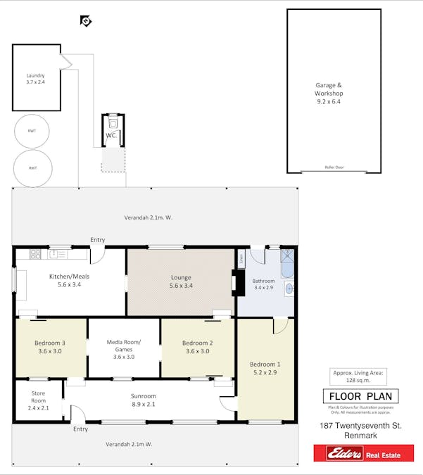 187 Twenty Seventh Street, Renmark, SA, 5341 - Floorplan 1