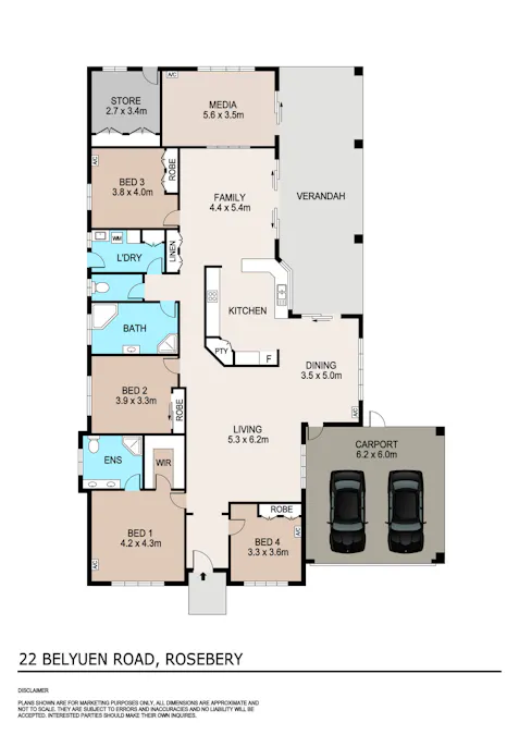 22 Belyuen Road, Rosebery, NT, 0832 - Floorplan 1