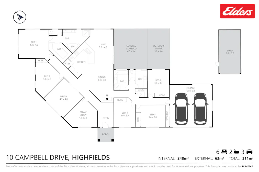 10 Campbell Drive, Highfields, QLD, 4352 - Floorplan 1