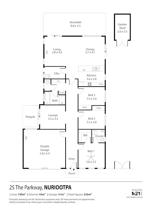 25 The Parkway, Nuriootpa, SA, 5355 - Floorplan 1