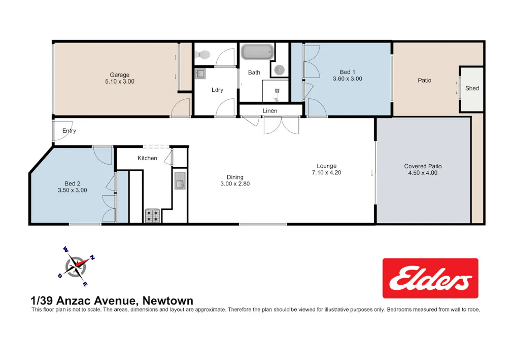 1/39 Anzac Avenue, Newtown, QLD, 4350 - Floorplan 1