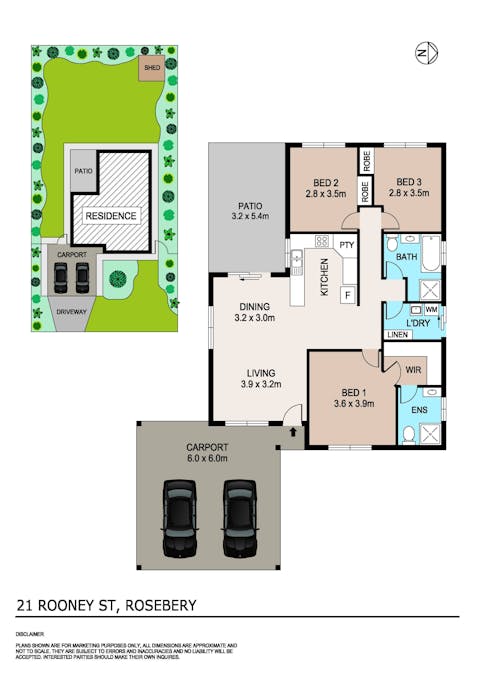 21 Rooney Street, Rosebery, NT, 0832 - Floorplan 1