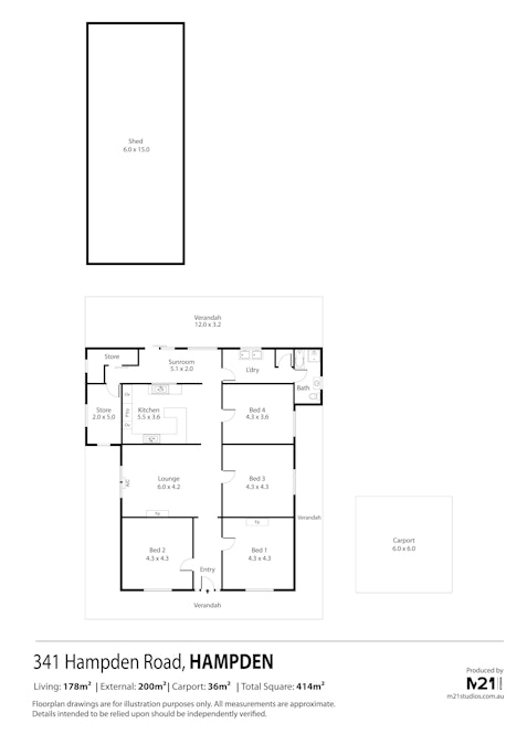 341 Hampden Road, Hampden, SA, 5374 - Floorplan 1