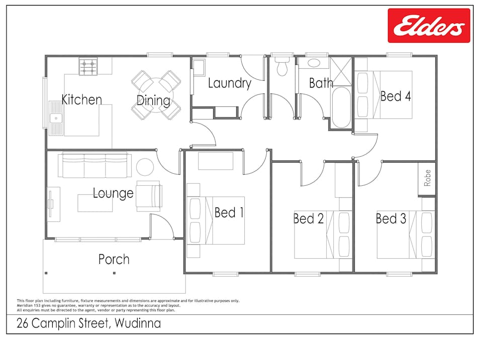26 Camplin Street, Wudinna, SA, 5652 - Floorplan 1