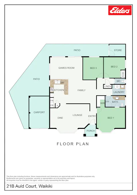 21B Auld Court, Waikiki, WA, 6169 - Floorplan 1