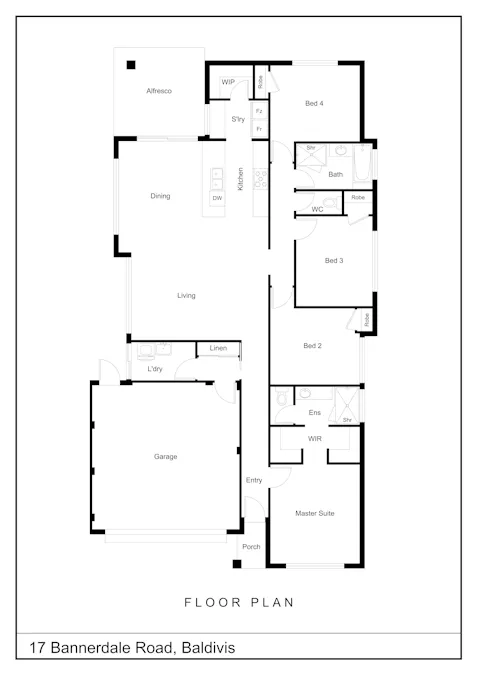 17 Bannerdale Road, Baldivis, WA, 6171 - Floorplan 1
