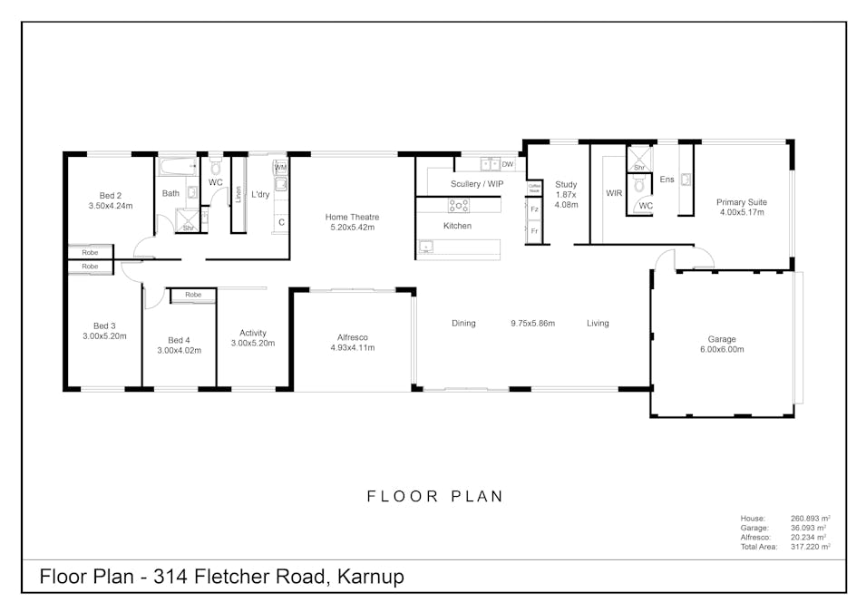 314 Fletcher Road, Karnup, WA, 6176 - Floorplan 1