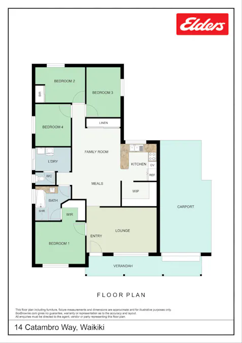 14 Catambro Way, Waikiki, WA, 6169 - Floorplan 1