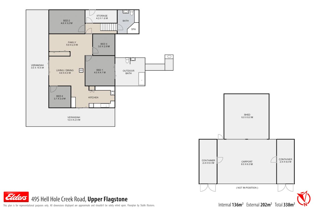 495 Hell Hole Creek Road, Preston, QLD, 4352 - Floorplan 1