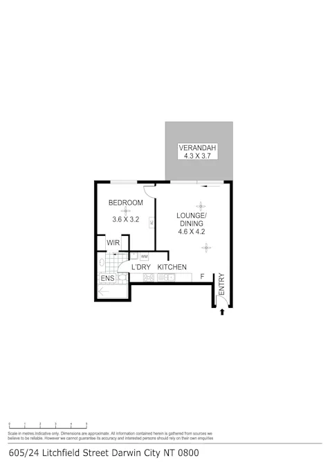 605/24 Litchfield Street, Darwin City, NT, 0800 - Floorplan 1