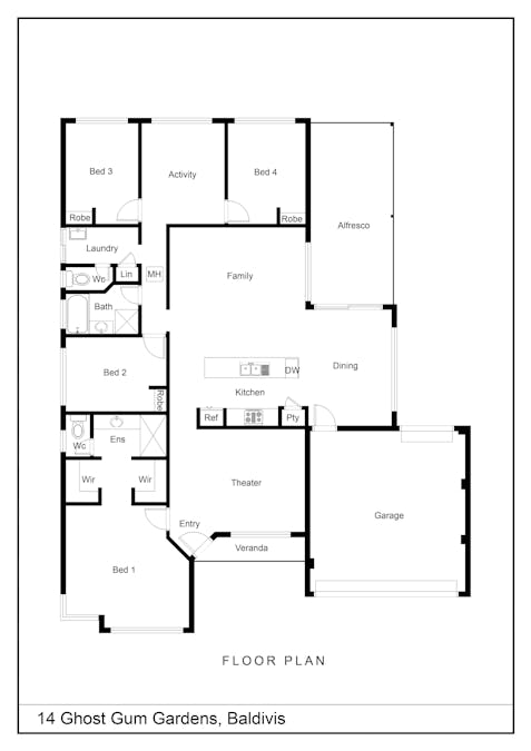 14 Ghost Gum Gardens, Baldivis, WA, 6171 - Floorplan 1