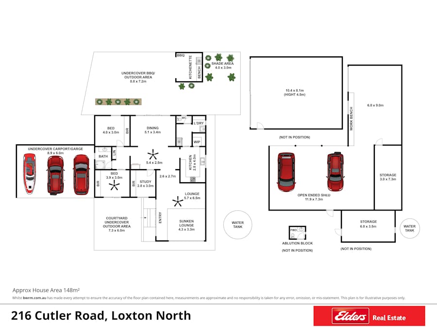 216 Cutler Road, Loxton, SA, 5333 - Floorplan 1