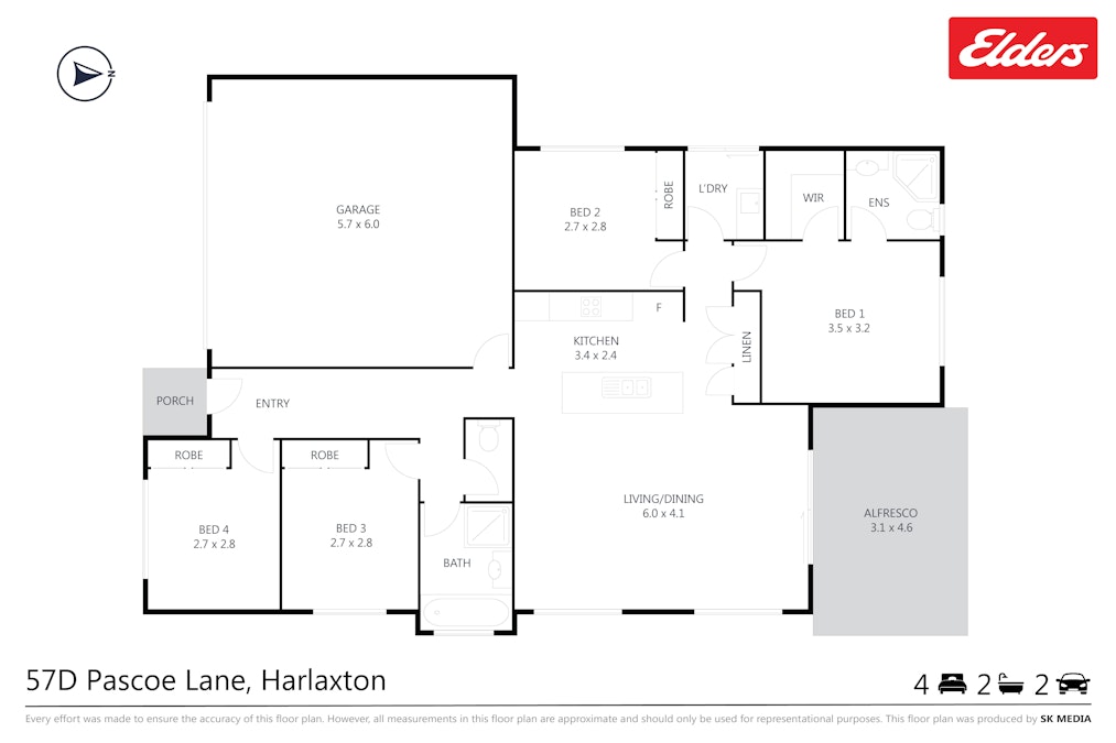 57D Pascoe Lane, Harlaxton, QLD, 4350 - Floorplan 1