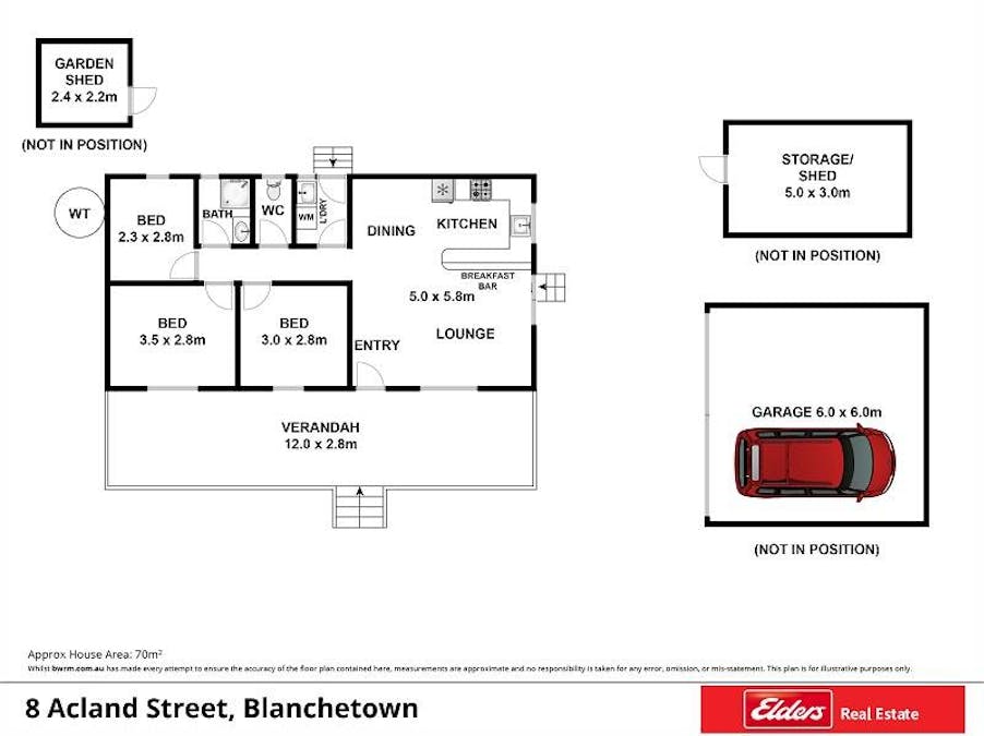 8 Acland Street, Blanchetown, SA, 5357 - Floorplan 1