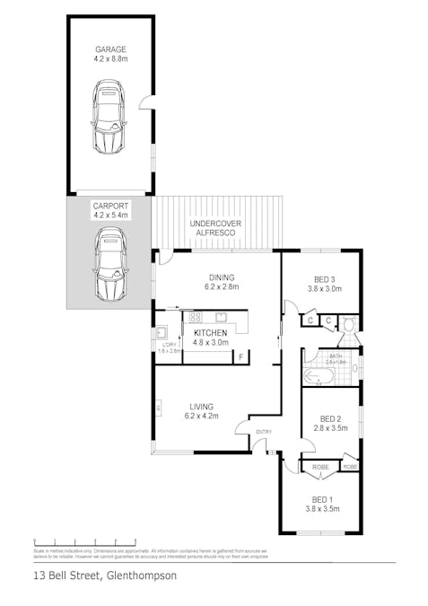 13 Bell Street, Glenthompson, VIC, 3293 - Floorplan 1