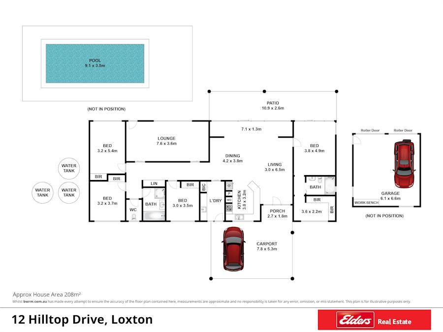 12 Hilltop Drive, Loxton, SA, 5333 - Floorplan 1