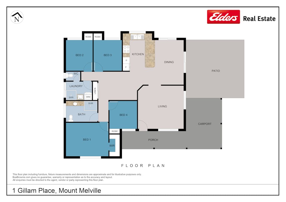 1 Gillam Place, Mount Melville, WA, 6330 - Floorplan 1