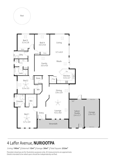 4 Laffer Avenue, Nuriootpa, SA, 5355 - Floorplan 1