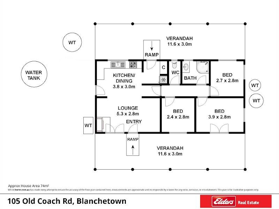 Lot 105 Old Coach Road, Blanchetown, SA, 5357 - Floorplan 1