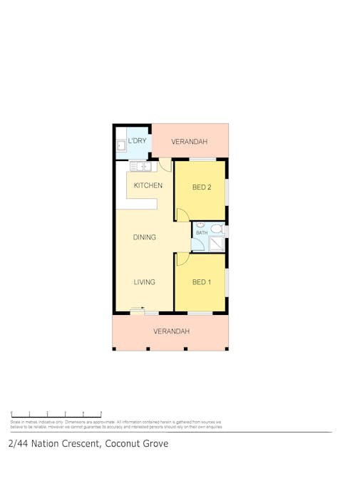2/44 Nation Crescent, Coconut Grove, NT, 0810 - Floorplan 1
