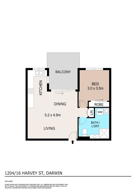1204/16 Harvey Street, Darwin City, NT, 0800 - Floorplan 1