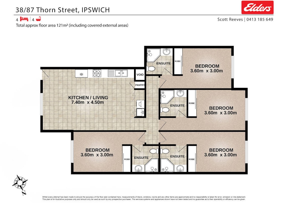 38/87 Thorn Street, Ipswich, QLD, 4305 - Floorplan 1