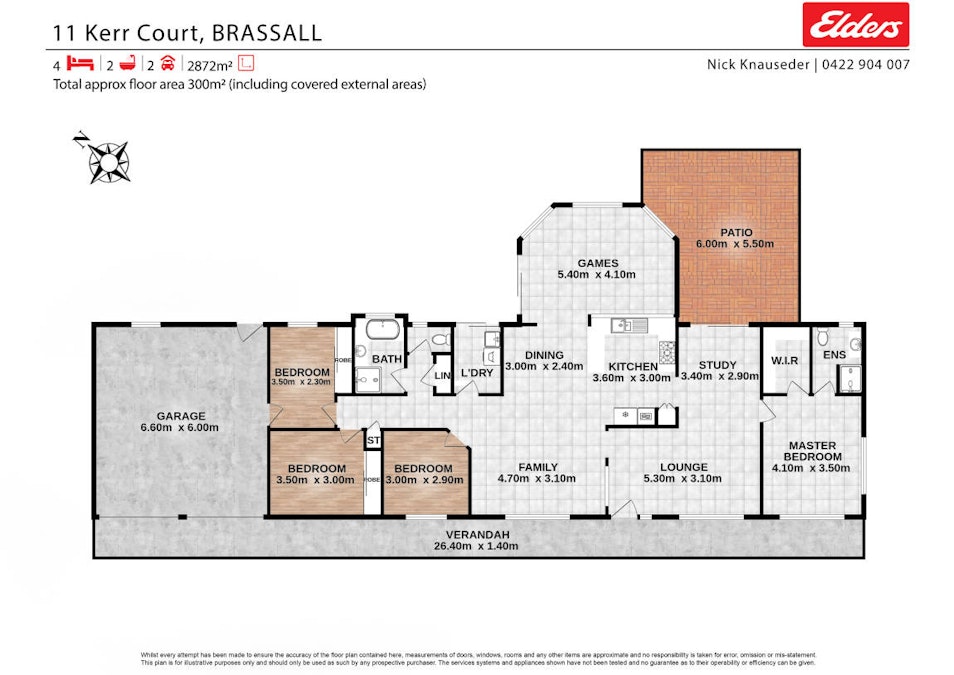 11 Kerr Court, Brassall, QLD, 4305 - Floorplan 1