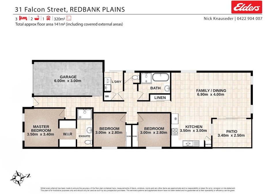 31 Falcon Street, Redbank Plains, QLD, 4301 - Floorplan 1