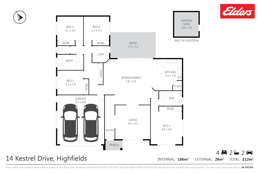 14 Kestrel Drive, Highfields, QLD, 4352 - Floorplan 1
