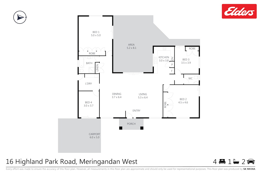 16 Highland Park Road, Meringandan West, QLD, 4352 - Floorplan 1