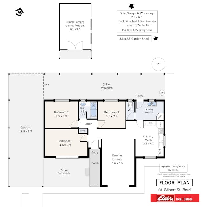 31 Gilbert Street, Berri, SA, 5343 - Floorplan 1