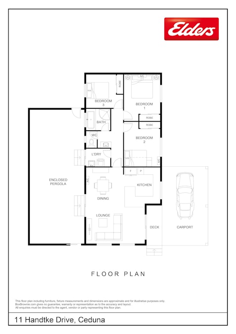 11 Handtke Drive, Ceduna, SA, 5690 - Floorplan 1