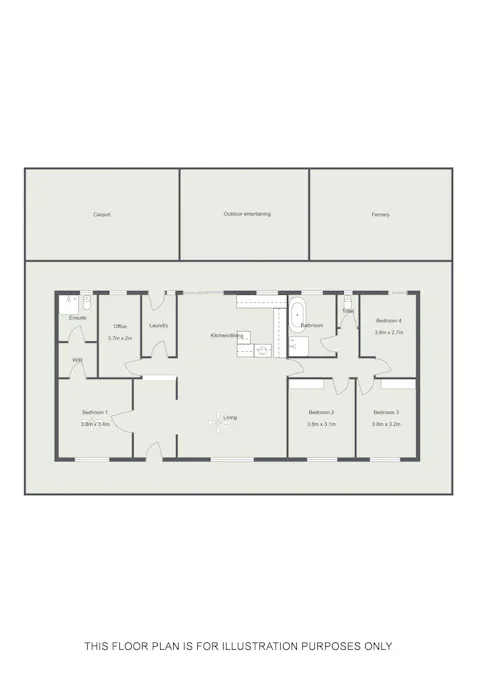 271 Lucindale Road, Naracoorte, SA, 5271 - Floorplan 1