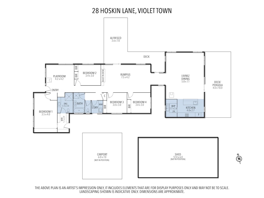 28 Hoskin Lane, Violet Town, VIC, 3669 - Floorplan 1