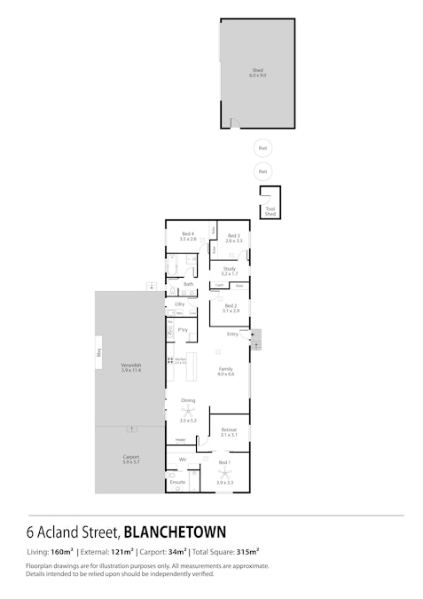 6 Acland Street, Blanchetown, SA, 5357 - Floorplan 1