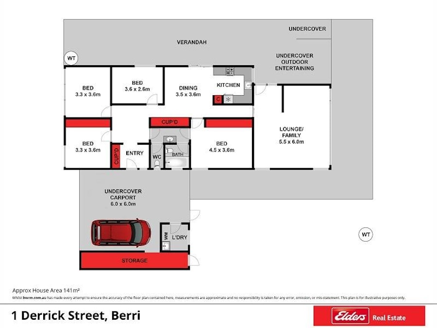 1 Derrick Street, Berri, SA, 5343 - Floorplan 1
