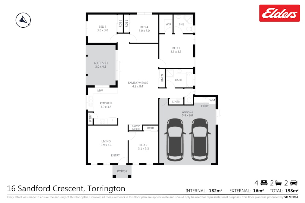16 Sandford Crescent, Torrington, QLD, 4350 - Floorplan 1