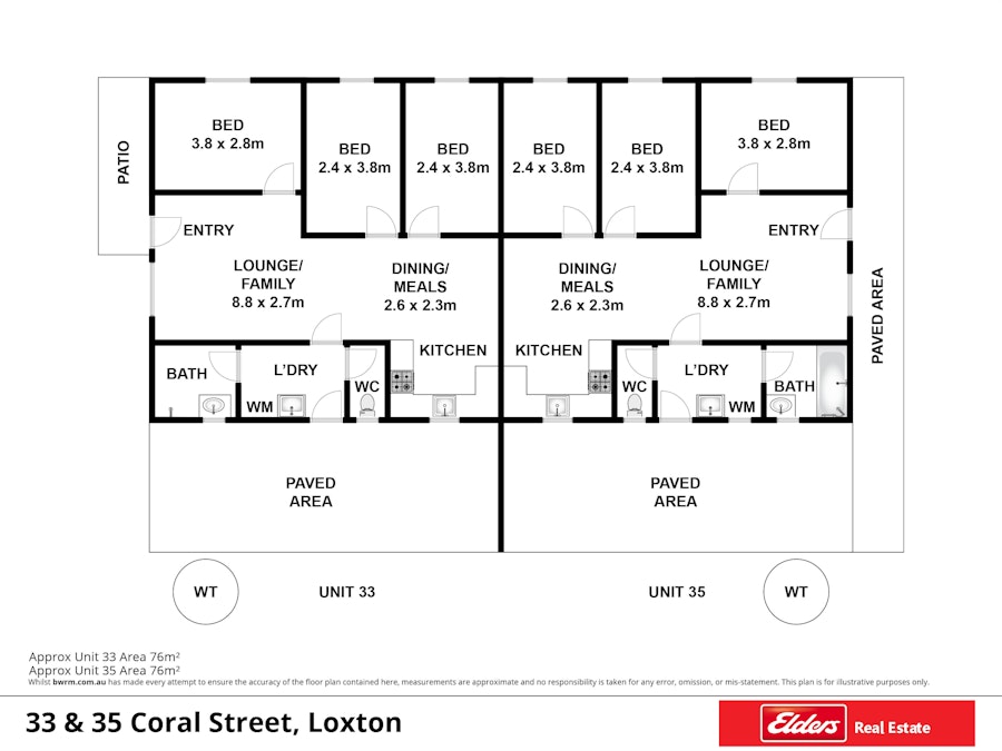 33 & 35 Coral Street, Loxton, SA, 5333 - Floorplan 1