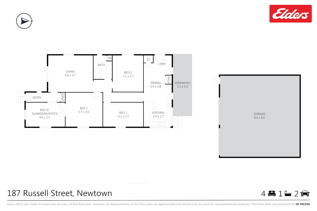 187 Russell Street, Newtown, QLD, 4350 - Floorplan 1