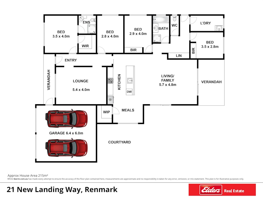 21 New Landing Way, Renmark, SA, 5341 - Floorplan 1