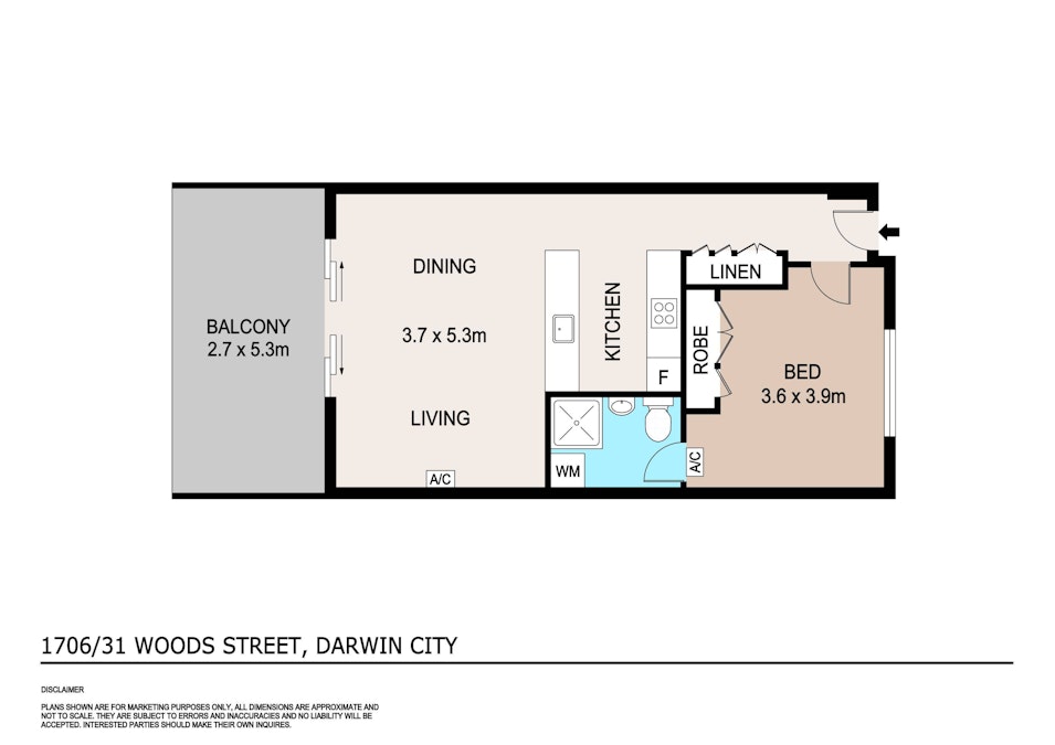 1706/31-33 Woods Street, Darwin City, NT, 0800 - Floorplan 1