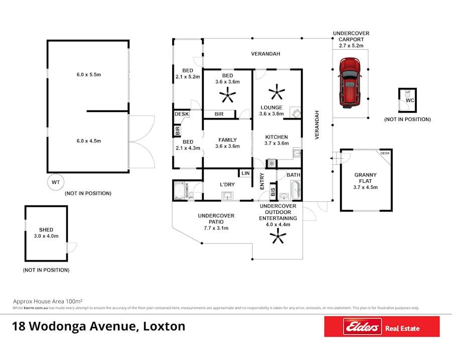 18 Wodonga Avenue, Loxton, SA, 5333 - Floorplan 1