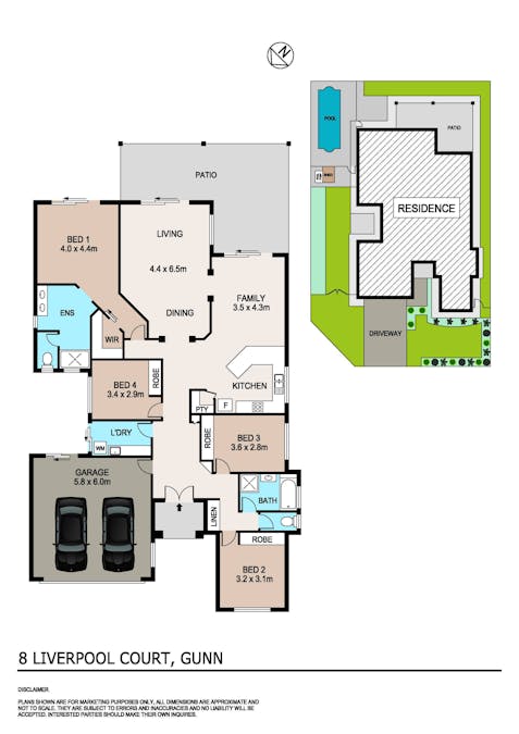 8 Liverpool Court, Gunn, NT, 0832 - Floorplan 1