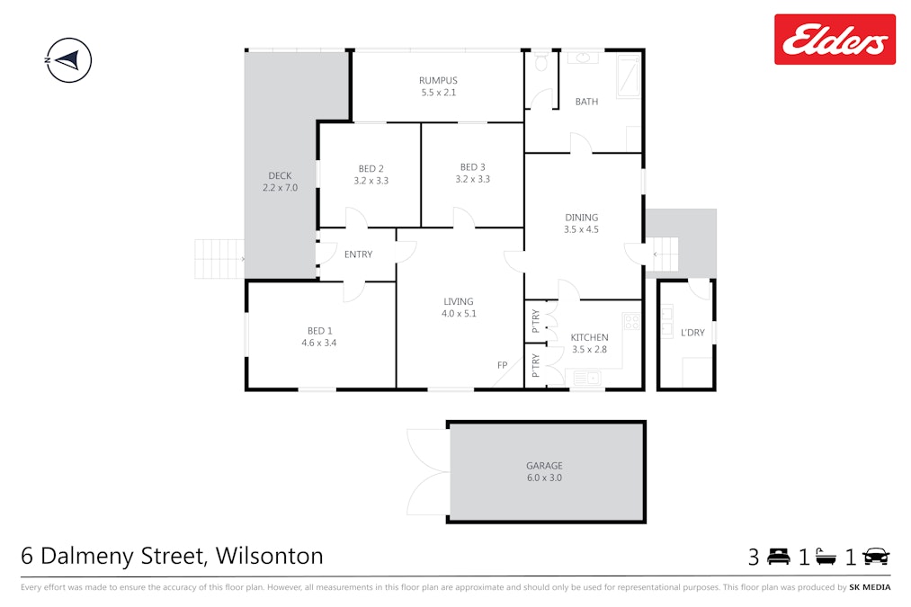 6 Dalmeny Street, Wilsonton, QLD, 4350 - Floorplan 1