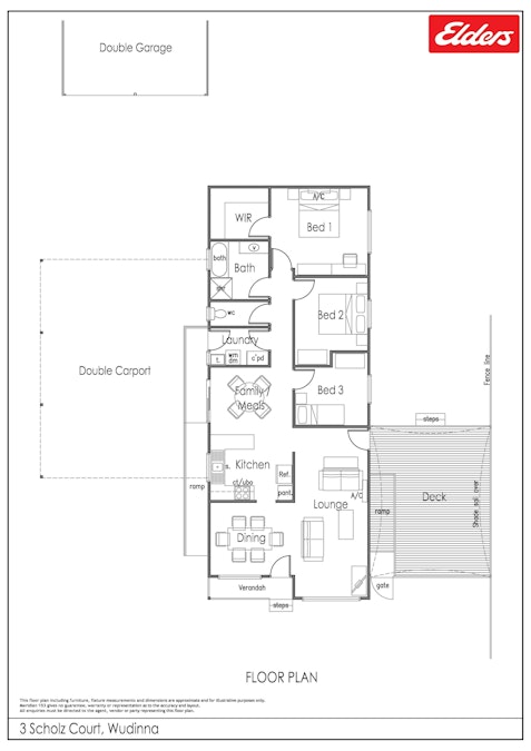 3 Scholz Court, Wudinna, SA, 5652 - Floorplan 1