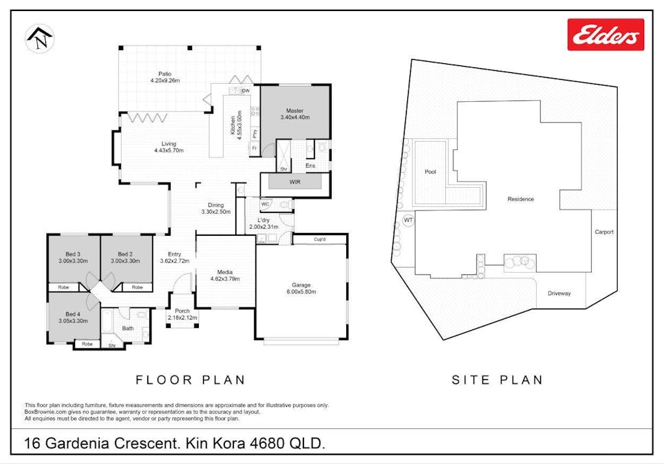 16 Gardenia Crescent, Kin Kora, QLD, 4680 - Floorplan 1