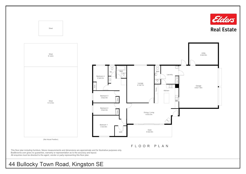 44 Bullocky Town Road, Kingston Se, SA, 5275 - Floorplan 1