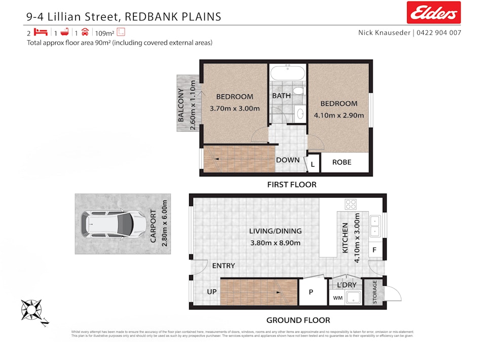 9/4 Lillian Street, Redbank Plains, QLD, 4301 - Floorplan 1